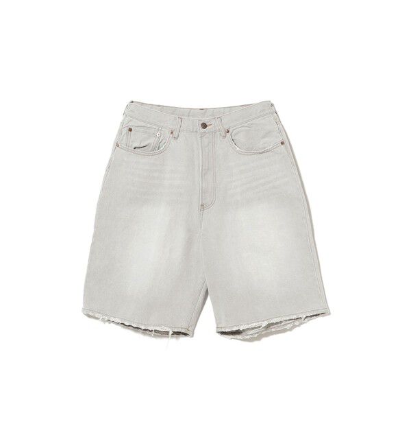 BEAMS「ダメージ デニムショートパンツ【ワイドストレートフィット】」|その他|FADE_CHACOAL