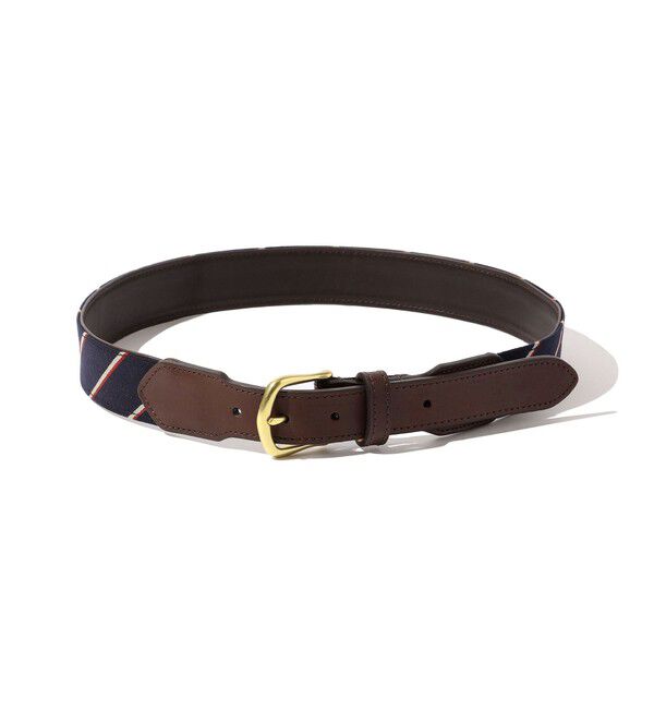 SHIPS「【SHIPS EXCLUSIVE】Southwick: F.H. WADSWORTH Leather Tab Belt」|ベルト|ネイビー