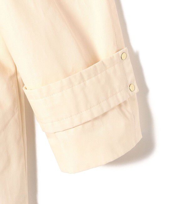 SHIPS for women「〈撥水加工/手洗い可能〉綿 ナイロン ギャバ ノーカラー ミディ コート 24SS ◇」|ノーカラーコート|