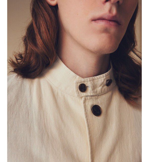 SHIPS「BATEAUX DE SHIPS: 和紙 リネン ポプリン スタンド 4ボタン ジャケット」|テーラードジャケット|ナチュラル