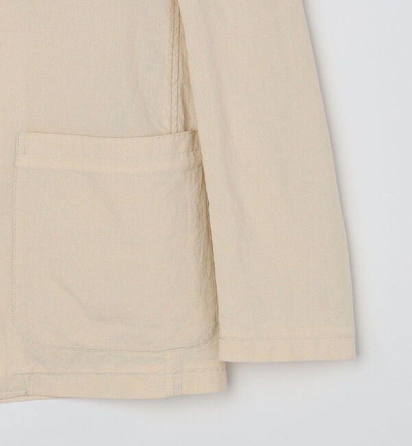 SHIPS「BATEAUX DE SHIPS: 和紙 リネン ポプリン スタンド 4ボタン ジャケット」|テーラードジャケット|