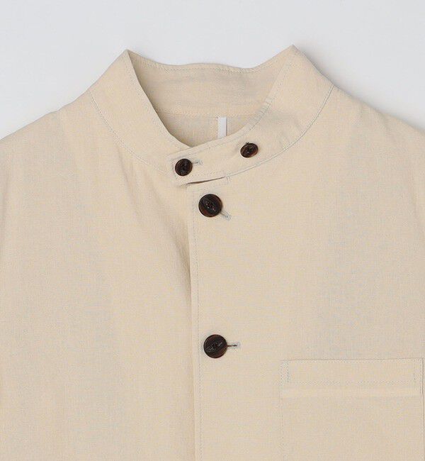 SHIPS「BATEAUX DE SHIPS: 和紙 リネン ポプリン スタンド 4ボタン ジャケット」|テーラードジャケット|
