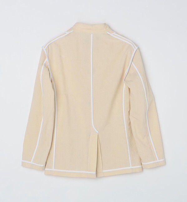 SHIPS「BATEAUX DE SHIPS: 和紙 リネン ポプリン スタンド 4ボタン ジャケット」|テーラードジャケット|