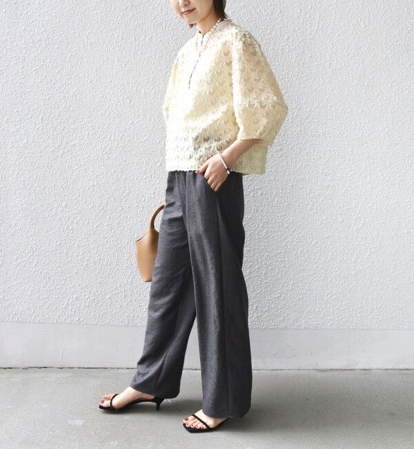 SHIPS for women「《一部追加予約》〈吸水速乾 / 防しわ / 接触冷感 / 手洗い可能〉ツイル ドロスト パンツ」|その他|