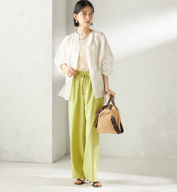 SHIPS for women「《一部追加予約》〈吸水速乾 / 防しわ / 接触冷感 / 手洗い可能〉ツイル ドロスト パンツ」|その他|