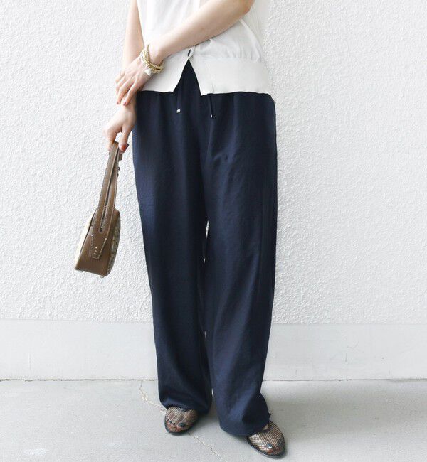 SHIPS for women「《一部追加予約》〈吸水速乾 / 防しわ / 接触冷感 / 手洗い可能〉ツイル ドロスト パンツ」|その他|