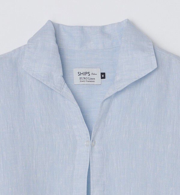 SHIPS Colors 「SHIPS Colors:〈洗濯機可能〉リネン カプリ プルオーバー シャツ」|シャツ・ブラウス|