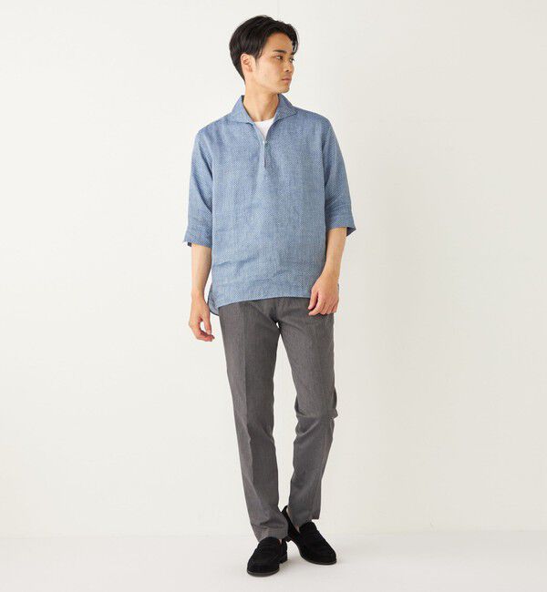 SHIPS Colors 「SHIPS Colors:〈洗濯機可能〉リネン カプリ プルオーバー シャツ」|シャツ・ブラウス|