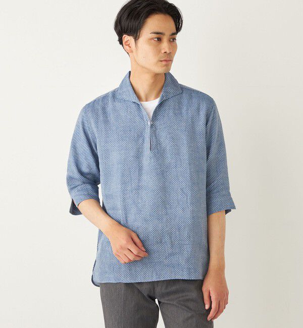 SHIPS Colors 「SHIPS Colors:〈洗濯機可能〉リネン カプリ プルオーバー シャツ」|シャツ・ブラウス|