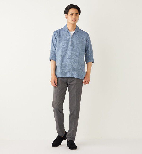 SHIPS Colors 「SHIPS Colors:〈洗濯機可能〉リネン カプリ プルオーバー シャツ」|シャツ・ブラウス|