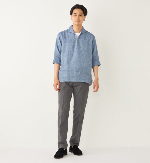 SHIPS Colors 「SHIPS Colors:〈洗濯機可能〉リネン カプリ プルオーバー シャツ」|シャツ・ブラウス|