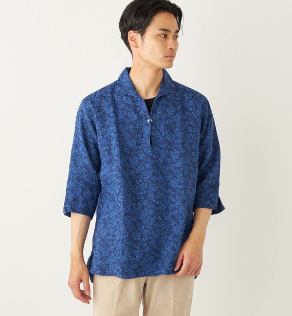 SHIPS Colors 「SHIPS Colors:〈洗濯機可能〉リネン カプリ プルオーバー シャツ」|シャツ・ブラウス|