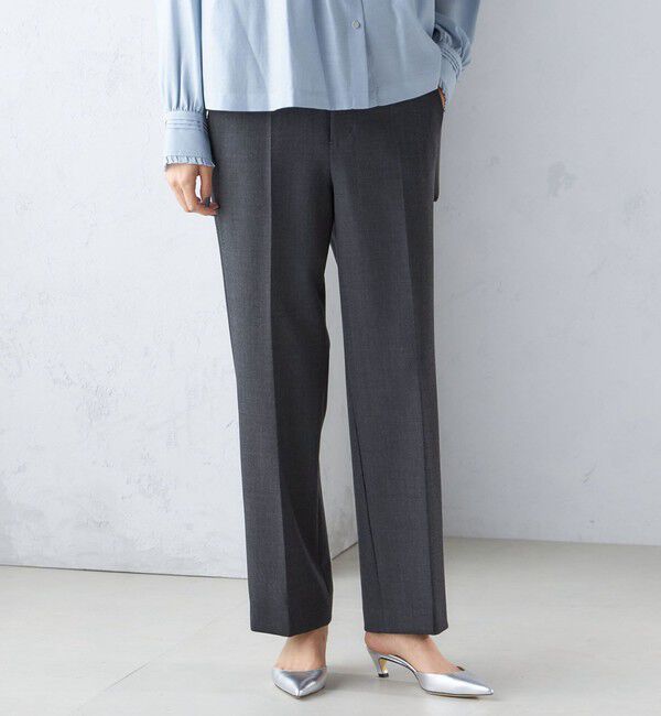 SHIPS for women「〈手洗い可能〉ストレート センタープレス トラウザーズ」|その他|