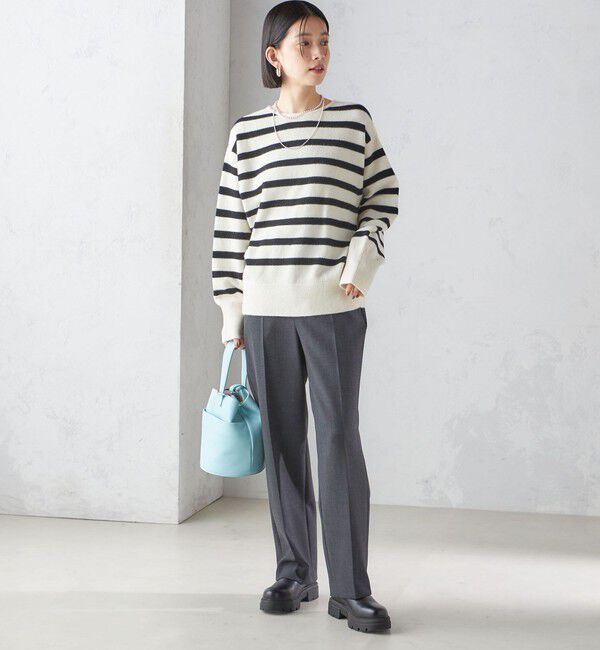 SHIPS for women「〈手洗い可能〉ストレート センタープレス トラウザーズ」|その他|