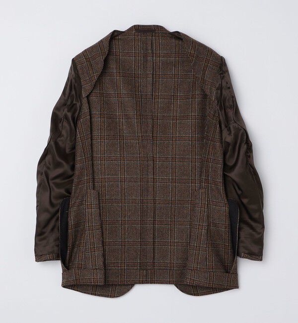 SHIPS「【SHIPS別注】CARUSO: AIDA ワイドラペル ウール ツイード チェック ジャケット」|テーラードジャケット|