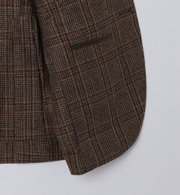 SHIPS「【SHIPS別注】CARUSO: AIDA ワイドラペル ウール ツイード チェック ジャケット」|テーラードジャケット|
