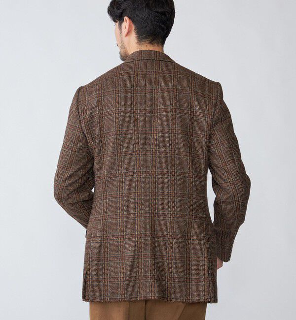 SHIPS「【SHIPS別注】CARUSO: AIDA ワイドラペル ウール ツイード チェック ジャケット」|テーラードジャケット|
