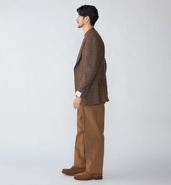 SHIPS「【SHIPS別注】CARUSO: AIDA ワイドラペル ウール ツイード チェック ジャケット」|テーラードジャケット|
