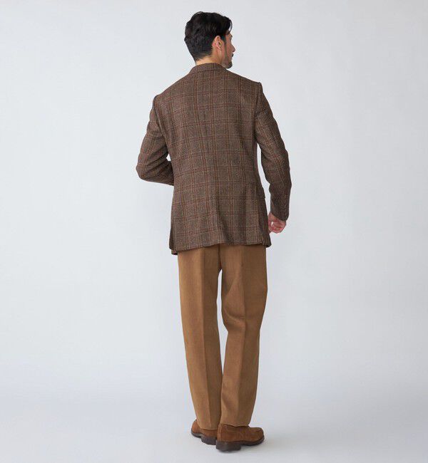 SHIPS「【SHIPS別注】CARUSO: AIDA ワイドラペル ウール ツイード チェック ジャケット」|テーラードジャケット|