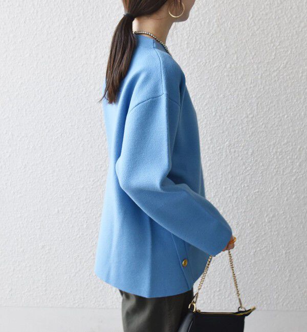 SHIPS any「SHIPS any:〈手洗い可能〉ミラノリブ スタンドカラー ニット プルオーバー」|ニット・セーター|