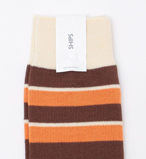 SHIPS「SHIPS: マルチ ボーダー クルー ソックス」|ソックス|