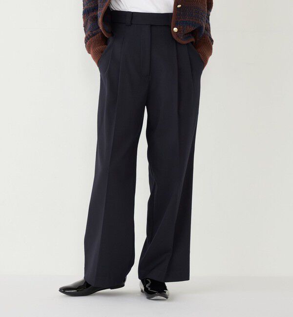 SHIPS Colors 「SHIPS Colors:〈手洗い可能〉2タック パンツ」|その他|ネイビー