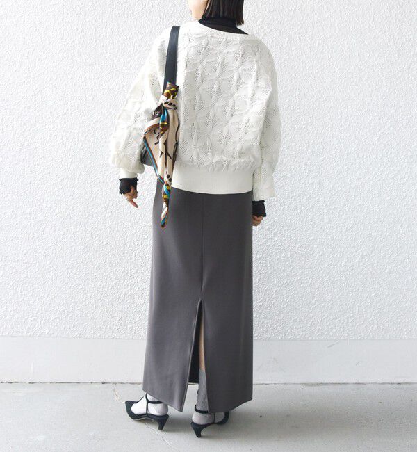 SHIPS for women「【WEB限定】〈洗濯機可能〉2WAY フラワー ジャカード ハーフ ジップ プルオーバー」|ニット・セーター|