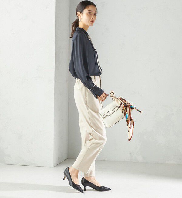 SHIPS for women「〈手洗い可能〉ハンマー サテン ピンタック ブラウス」|シャツ・ブラウス|