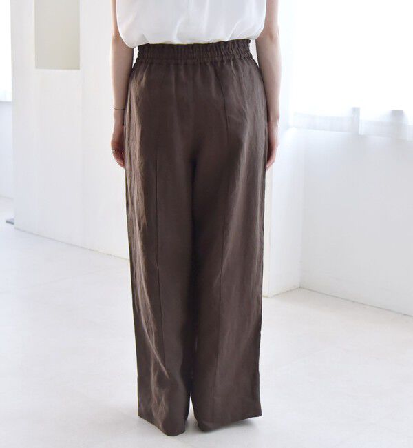 quaranciel「quaranciel:〈洗濯機可能〉ラミー ピンタック ワイド イージー パンツ」|その他|