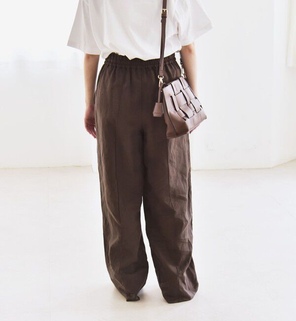 quaranciel「quaranciel:〈洗濯機可能〉ラミー ピンタック ワイド イージー パンツ」|その他|