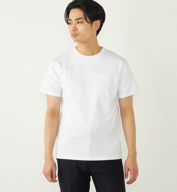 SHIPS Colors 「SHIPS Colors:〈接触冷感〉シルケット コットン クルーネック TEE◇」|Tシャツ・カットソー|