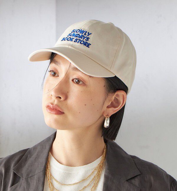 SHIPS for women「Portland Hat: 刺繍 ロゴ キャップ」|キャップ・キャスケット|アイボリー