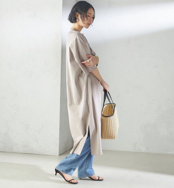 SHIPS for women「【SHIPS別注】WRAPINKNOT:クルーネック カット ワンピース」|ワンピース|