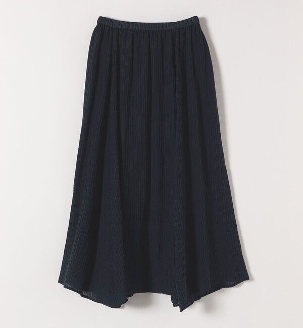 quaranciel「quaranciel:〈洗濯機可能〉シアー ストライプ ギャザーフレア スカート & ブラウス セット」|ワンピース|