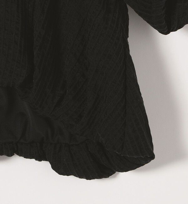 quaranciel「quaranciel:〈洗濯機可能〉シアー ストライプ ギャザーフレア スカート & ブラウス セット」|ワンピース|