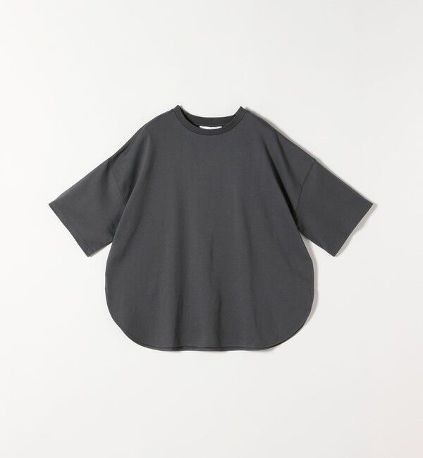 quaranciel「quaranciel:〈接触冷感/汗染み防止加工/洗濯機可能〉ラウンドヘム クルー ビッグ TEE」|Tシャツ・カットソー|