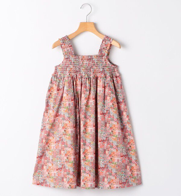 SHIPS KIDS「SHIPS KIDS:140～150cm / リバティ ノースリーブ ワンピース」|ワンピース|ピンク系