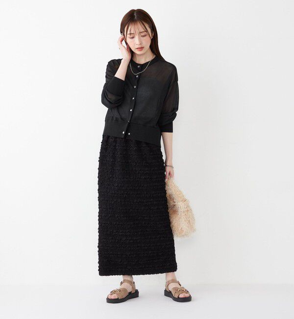 SHIPS Colors 「SHIPS Colors:〈手洗い可能〉シアー ニット ブルゾン◇」|カーディガン|