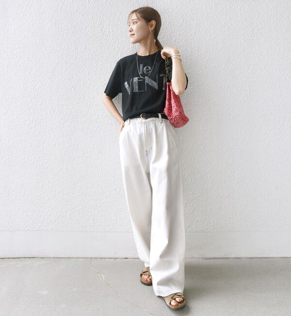 SHIPS for women「【WEB限定】コットン 天竺 ロゴ プリント TEE」|Tシャツ・カットソー|