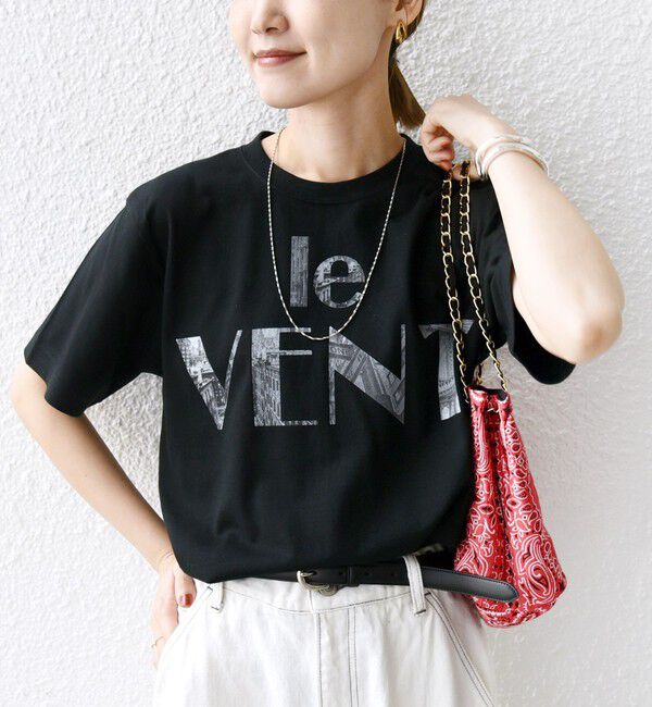 SHIPS for women「【WEB限定】コットン 天竺 ロゴ プリント TEE」|Tシャツ・カットソー|