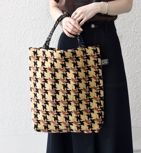 SHIPS any「【SHIPS any別注】BINDU: ジャカード 千鳥 トート バッグ」|トートバッグ|
