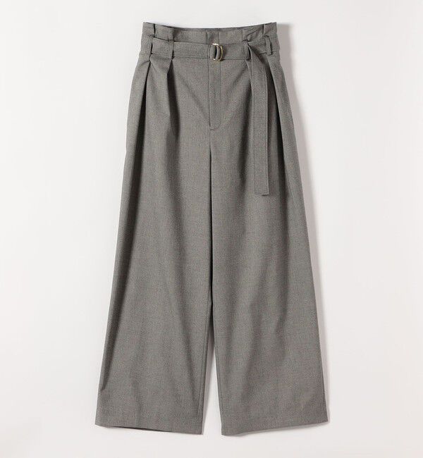 quaranciel「《一部追加予約》quaranciel:〈洗濯機可能〉ハンサム ハイウエスト ベルト ワイド パンツ」|その他|