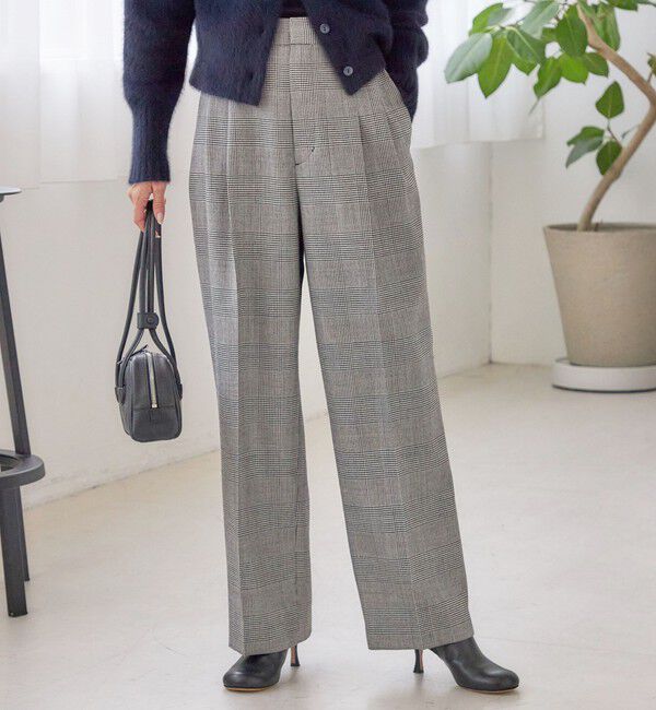 SHIPS for women「〈手洗い可能〉ウォッシャブル ウール タック パンツ」|その他|