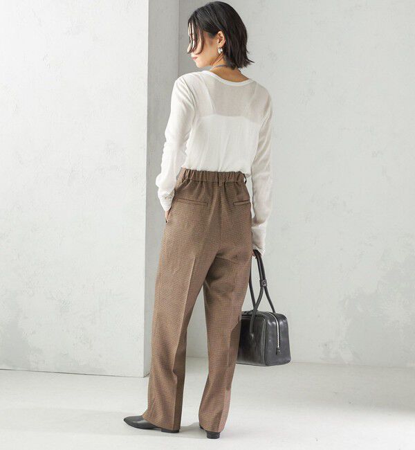 SHIPS for women「〈手洗い可能〉ウォッシャブル ウール タック パンツ」|その他|