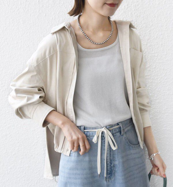 SHIPS for women「〈手洗い可能〉ポリエステル スエード 裾 ドロスト シャツ 羽織」|シャツ・ブラウス|