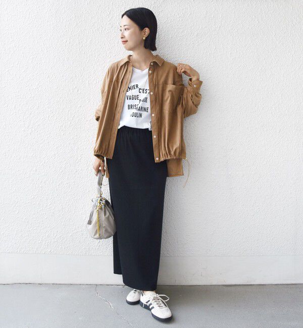 SHIPS for women「〈手洗い可能〉ポリエステル スエード 裾 ドロスト シャツ 羽織」|シャツ・ブラウス|