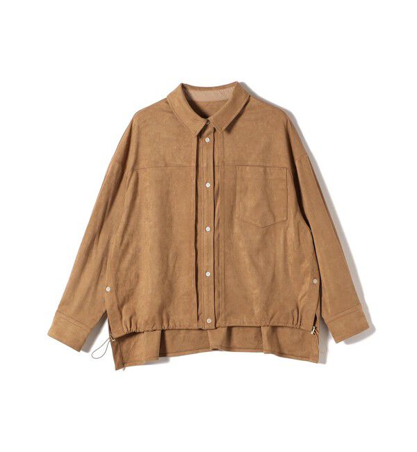 SHIPS for women「〈手洗い可能〉ポリエステル スエード 裾 ドロスト シャツ 羽織」|シャツ・ブラウス|