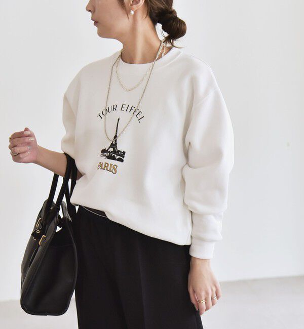 quaranciel「ANGE IN DISGUISE:〈手洗い可能〉デザイン ロゴ プリント スウェット」|スウェット・ジャージ|