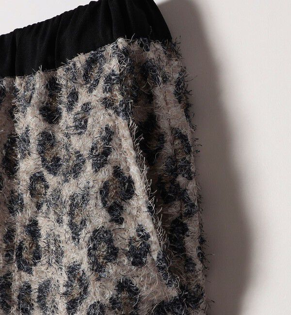 SHIPS any「SHIPS any:〈手洗い可能〉レオパード ジャカード Iライン イージー スカート」|タイト|