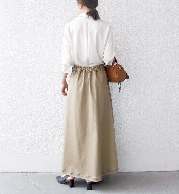 SHIPS any「SHIPS any:〈洗濯機可能〉サテン レースカラー ブラウス」|シャツ・ブラウス|